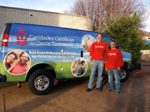 Volunteers Al and Felix