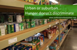 Urban or suburban hunger doesn't discriminate
